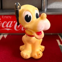 【当時モノ/ 稀少種】1960年代 イタリア・レドラプラスチック社製 ディズニー公式 ソフビ・フィギュア "プルート" ［アメトイ/昭和レトロ］