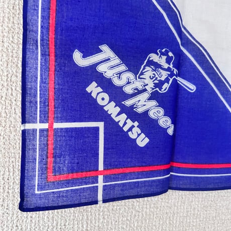 【当時モノ/ デッドストック】1996年 KOMATSU×MLB ドジャース 「マイク・ピアッツァ」バンダナ［平成レトロ雑貨/プロモ］