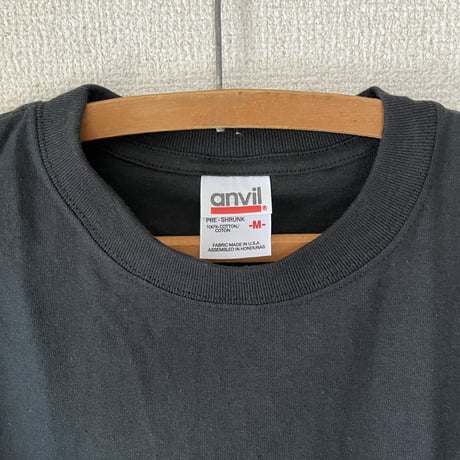 3枚まとめてお得【DEAD STOCK】anvil社製 無地 S/S TEE USAコットン使用 USメンズMサイズ 黒 / アンビル社 1990年代後半〜2000年代初頭 赤バータグ デッドストック
