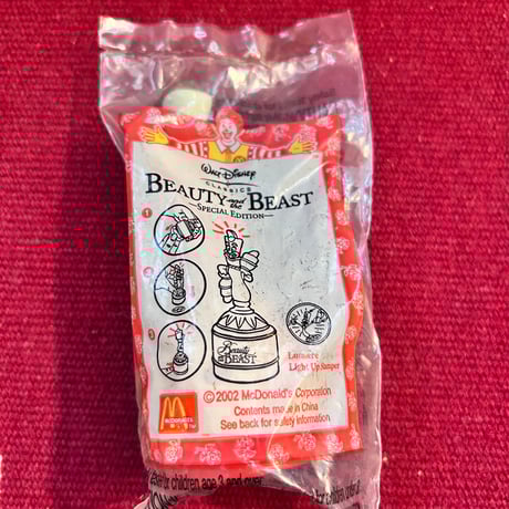 2000s McDonald HAPPY MEAL “BEAUTY&BEAST Lumiere”／2002年製 マクドナルド ハッピーミール 美女と野獣 “ルミエール” デッドストック