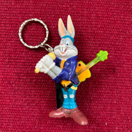 90s Looney Tunes “Rock star Bugs Bunny” KEY RING ／ 1995年製 ワーナーブラザーズ バッグスバニー キーホルダー