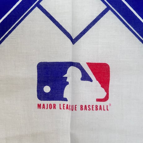 【当時モノ/ デッドストック】1996年 KOMATSU×MLB ドジャース 「マイク・ピアッツァ」バンダナ［平成レトロ雑貨/プロモ］