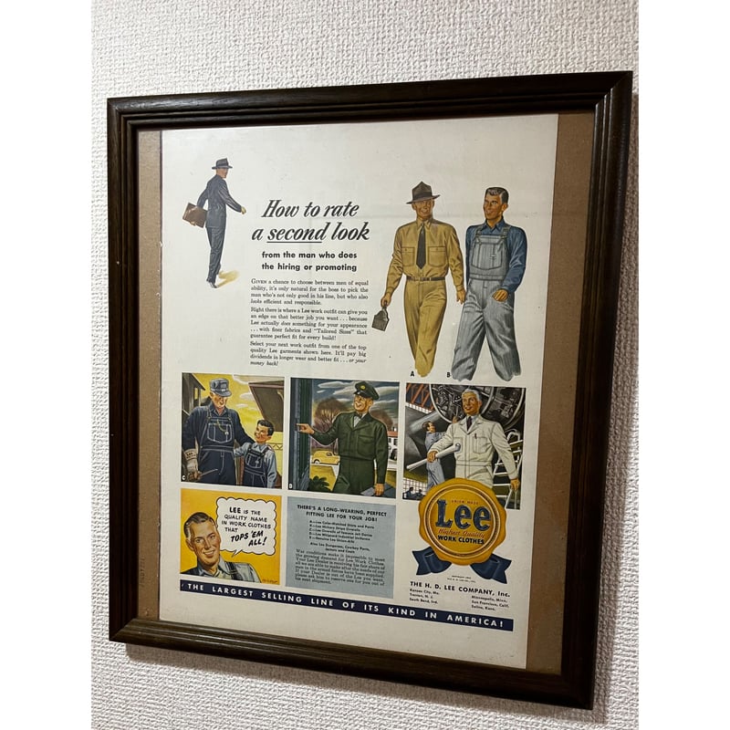 デッド 40's～ Lee WORK CLOTHES ブックマッチ ヴィンテージ デッド 40's～ Lee WORK CLOTHES ブックマッチ ヴィンテージ 40s～ Lee