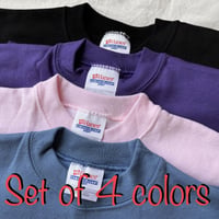 セットでお得【DEAD STOCK】Hanes社製 無地 CREW NECK SWEAT SHIRTS USユースL(14-16)サイズ  全4色展開 /  ヘインズ社 2000年前後製 裏起毛