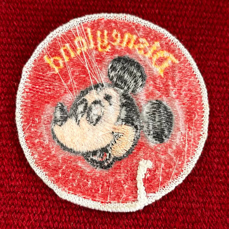 【当時モノ/ 稀少種】1970年代〜1980年代 Disneyland公式 ヴィンテージワッペン "ミッキーマウス" カスマム額装 ［アメトイ/昭和レトロ］