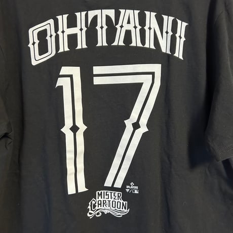 【当時モノ/ デッドストック】2023年 MLB ドジャース x ミスターカートゥーン コラボ 大谷翔平ver. BLACK Tシャツ[日本未発売モデル]