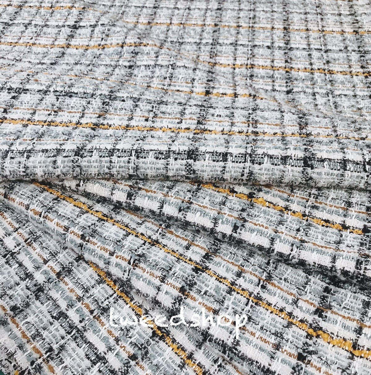 生地の刃 ツイード生地 462 ブルー | tweed shop