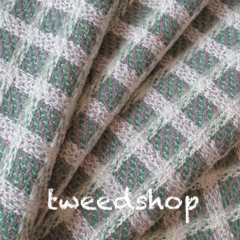 オーダーパンツ ベルトレス仕様 ツイード生地 ツイード生地 617 グリーン | tweed shop