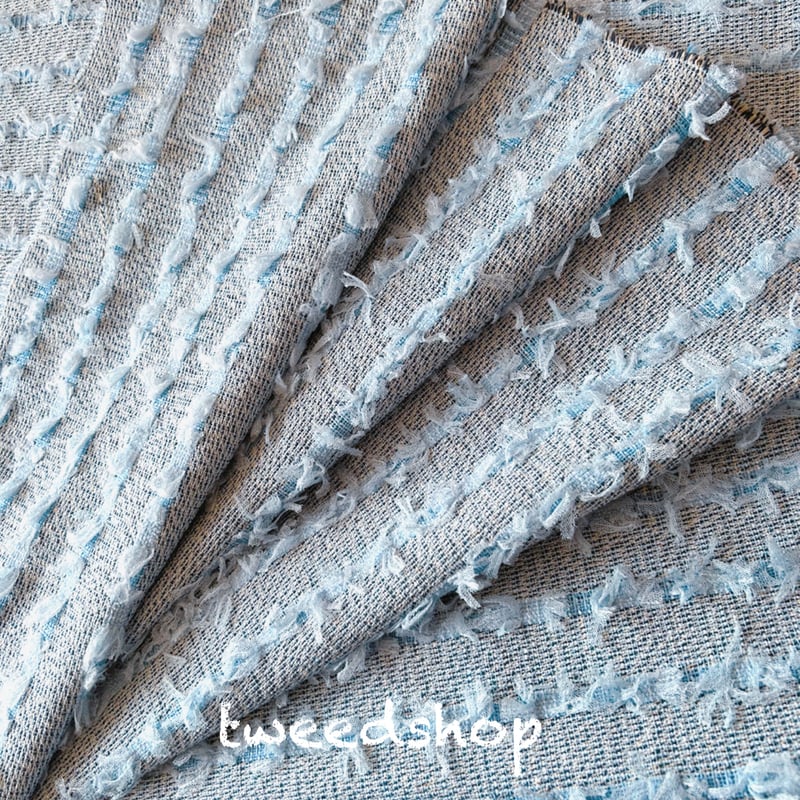ツイード生地 623 ブルー | tweed shop