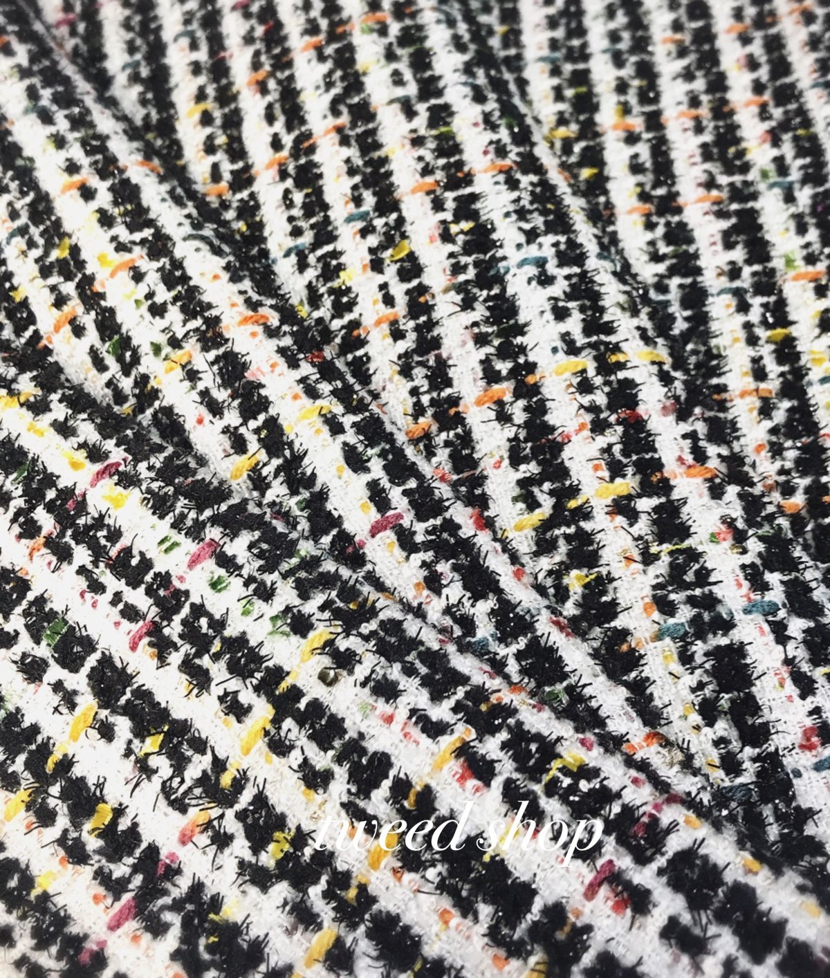 ツイード生地 434 ブラック | tweed shop