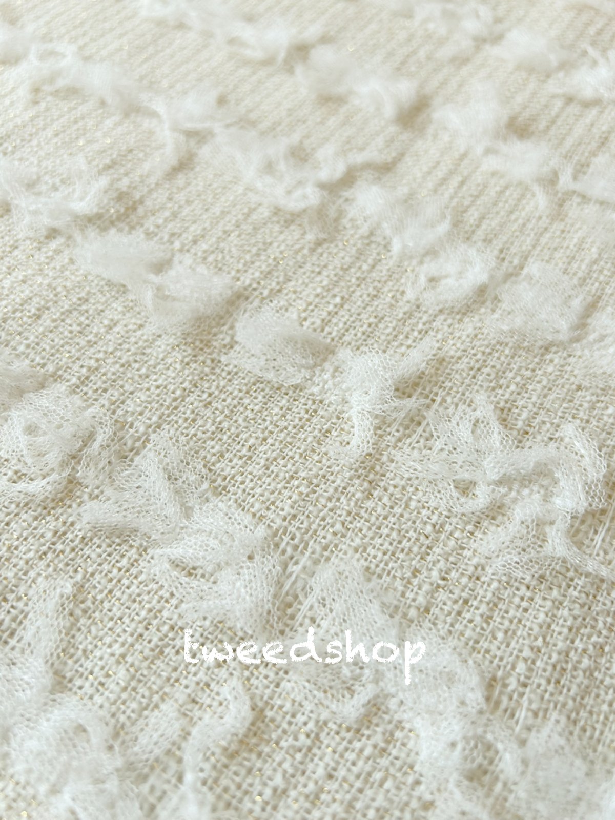 LUDLOW - ツイード刺繍トップス(オフホワイト)（サイズ：M） trim_fce_item675a56fe92463.jpg