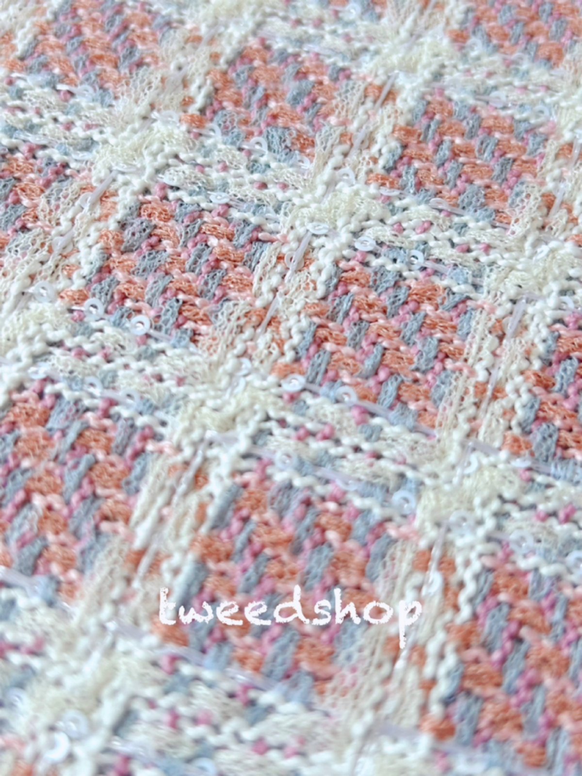 ツイード生地 618 ピンク | tweed shop