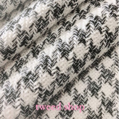 ツイード生地  402 ホワイト