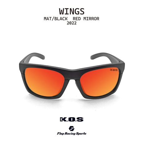 KOS Sunglasses WINGS MATTE BLACK　MIRROR/LENS
