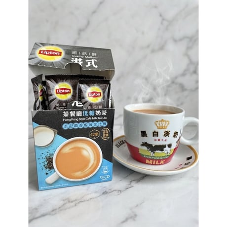 3月パッケージリニューアル【香港☆Lipton】☆茶餐廳低糖☆「奶茶」ミルクティー  / 19g×10包入り  #605289R
