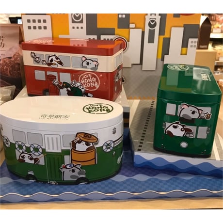 【香港☆奇華餅家】缶！缶！缶入り曲奇♡   /　電車・小輪・巴士の３種類  #6032936R