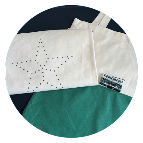 ＜リクエスト商品＞【香港☆Star Ferry】125周年紀念  TOTE BAG / ２種類　星星と綠白の定番色   #R311192R