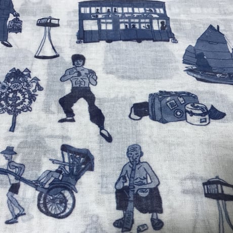 【香港☆G.O.D.】Hong Kong Districts cotton scarf  /  香港柄のストール