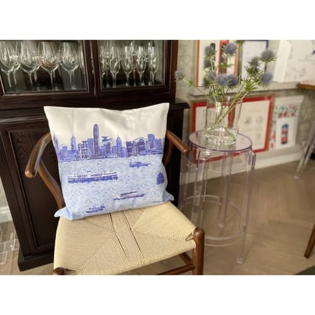 🉐＜予約商品＞☆手描き水彩画☆【香港 ☆ Bymamalaterre】Cushion Cover・2種類  / クッションカバー  #R602261S