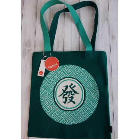 ＜予約商品＞【香港 ☆ Hoopla HK】(2色展開) Mahjong Fat Tote Bag  /  麻雀「發」字・環保袋  #R506083R