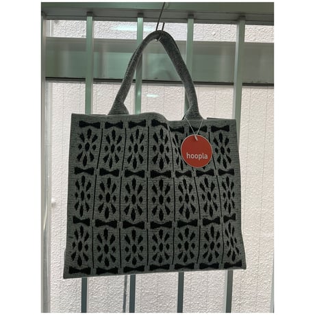＜予約商品＞【香港 ☆ Hoopla HK】Hong Kong Styled Folding Metal Gate Knitted Tote  /  「通花閘花紋」紙袋型環保袋  #2112806