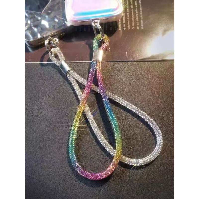 香港☆躍雨士多】(赤色のみ）電話縄 / キラキラストラップ