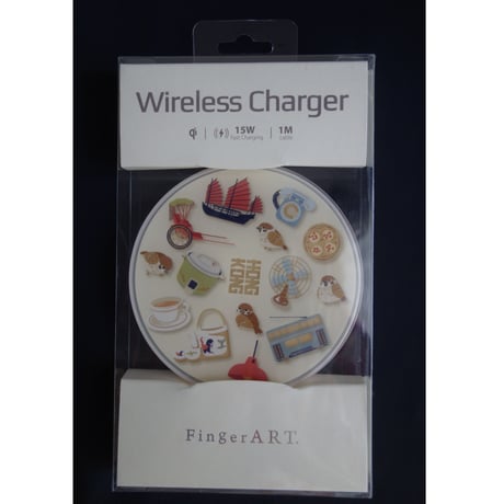 【香港☆Finger ART】萌えな香港柄のワイヤレス充電器  / Wireless Charger☆POWER BANK  #306112N