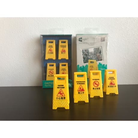 【香港☆IGLOOZ】CAUTION「第３弾」Sign Clip＋Magnet（小心地滑　他） / 4種類入っています  #501319sa