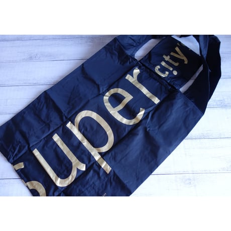 【香港☆city super】絶賛☆おすすめ＜NEW＞ 環保袋・ECO BAG / Lサイズ　黑×金  #3022810N
