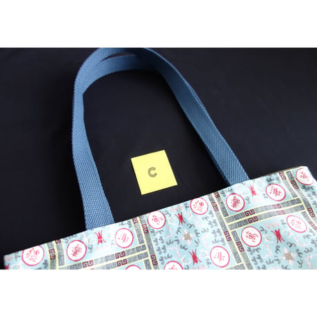 ☆Handmade☆【香港 / 淳記手作】萬壽無彊(本体)２色展開「マチ無し」TOTE BAG