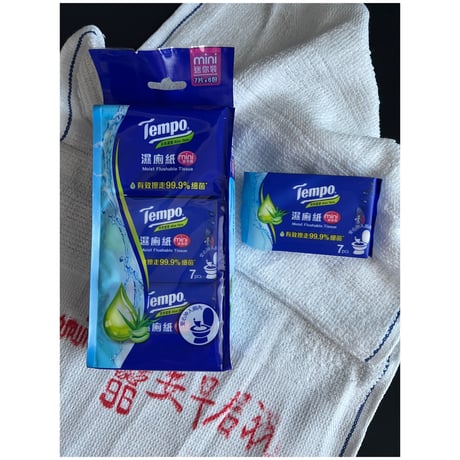 ＜合わせ買い＞＜お試し価格＞【香港☆Tempo】Moist Flushable Tissue ７片６包 / 濕厠紙　ｳｯ…大事  #310305N