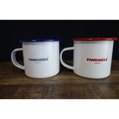 ＜限量版＞【香港☆ PANDAKISS®】 ＜親親＞＆＜敏敏＞ホーローカップ /  限定商務零舊館コラボ琺瑯・茶缸カップ  #6042617N