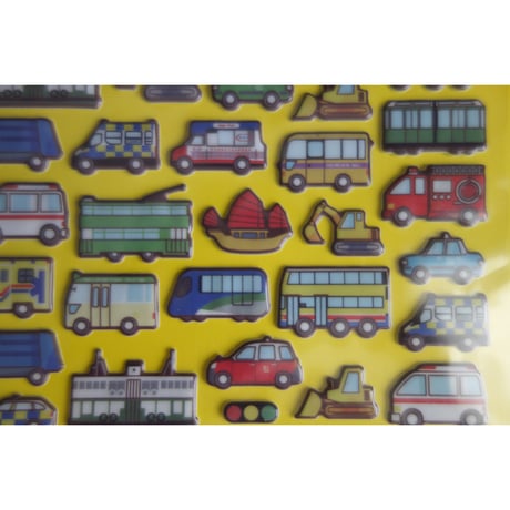 【香港 ☆ 躍雨士多】 交通工具♡ぷくぷく貼紙 　/　Cute♡Traffic Stickers　#503295N