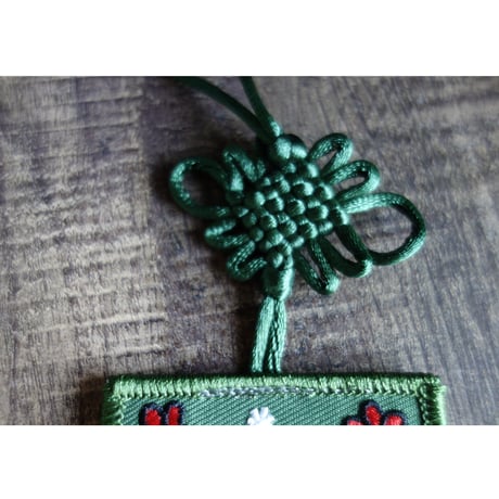 🉐【香港☆Belongs】「減肥」刺繍タグ /  是非！バッグにぶら下げて下さい