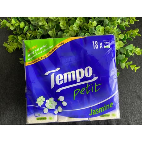 【香港☆Tempo】 使い捨てハンカチ「ジャスミン」（ティッシュ）18pcs / #6033065R