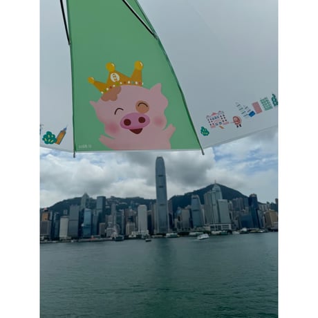 【香港☆香港電車】120th紀念☆麥兜  磨砂透明雨傘　  /  叮叮×Mcdull 透明ビニールジャンプ長傘  #408315N