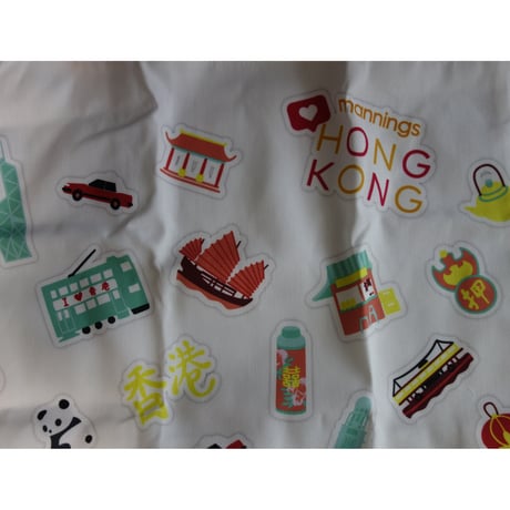 【香港☆萬寧】＜mannings＞特色香港柄  Tote BagBag /  Two Wayで使い勝手が良いです♡  #4053040N