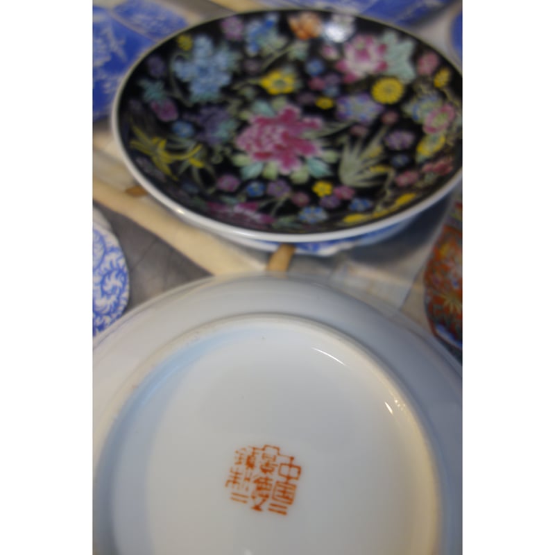 年代者　中国皿 中国清時代 新渡青花中皿5枚 直径約11.5㎝ 東Y7-0801⭐︎2Fトヒエ