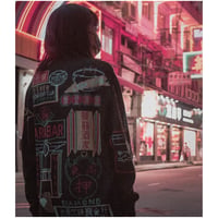 ＜予約＞【香港 ☆ Hoopla HK】霓虹燈長袖開胸外套 /  おススメ☆Neon Signage Cardigan #R511247R