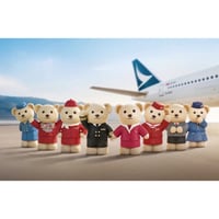 【香港☆ CATHAY PACIFIC 】＜盲盒＞Classic Uniform Bear Mini Keychain  /  國泰精品☆ 創立80週年紀念アイテム  #R6063057R