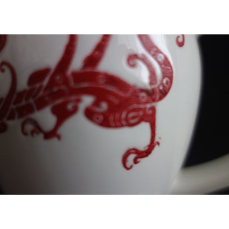 【香港☆ 龍　食器】醴陵瓷・壺  /   龍柄のティーポット・急須   #3062610N