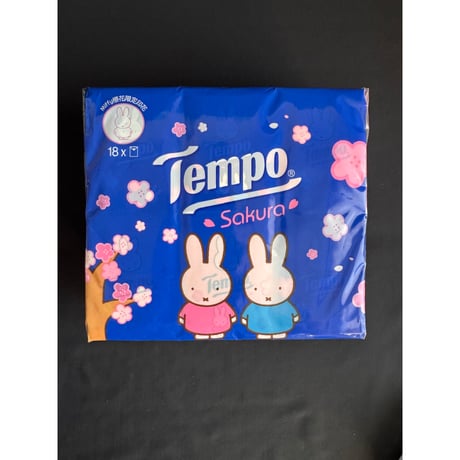 遅再入荷【香港☆限定Tempo】 Tempoの季節到来☆2026年の櫻はmiffyと一緒♡使い捨てハンカチ（ティッシュ）/　櫻×miffy　香り付き18pcs  #6052930R