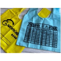 >SALE<☆Handmade☆【香港・HANDMADESHIP】 「Exercise Book」環保袋（２色） /   幅が有る物を入れるのに便利です #S6083050S