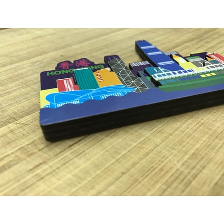 >SALE<【香港☆HK  Magnet】香港特色磁石貼 / 凹凸がある木製 マグネット5種類