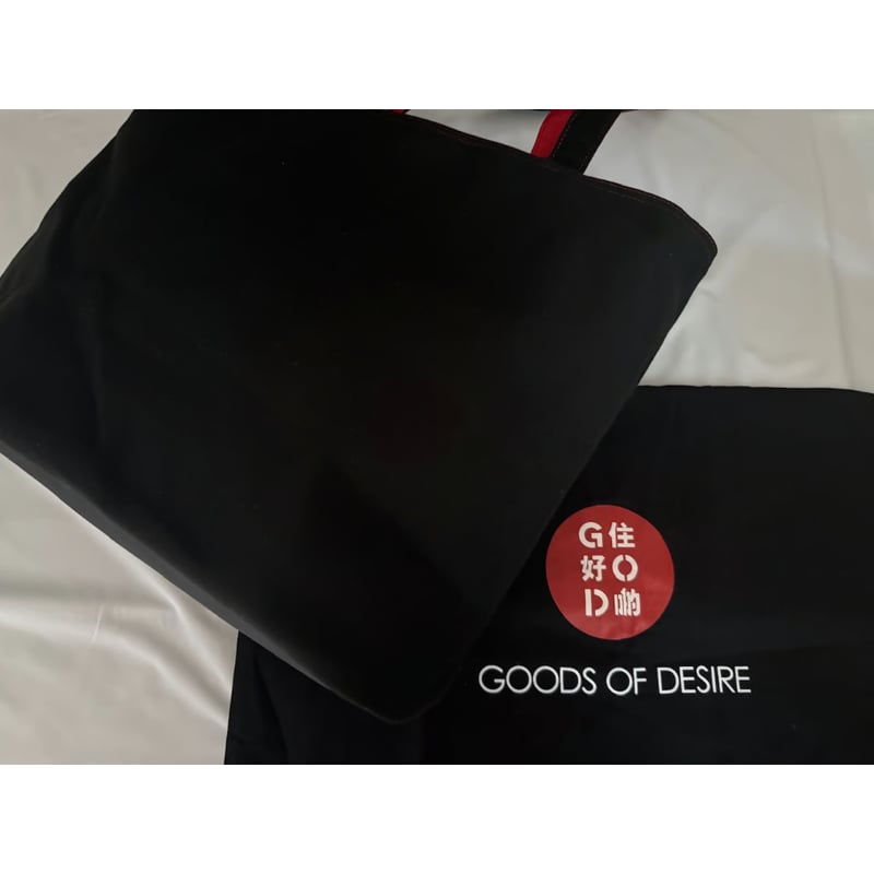 香港からの推し＞【香港☆住好啲】G.O.D.＜刺繍彌敦道＞トートバッグ