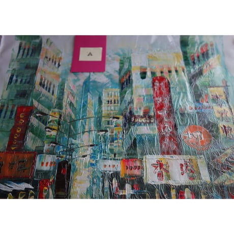 【香港 / 油畫】＜Oil Painting＞香港のトラムがある風景  #2121814N