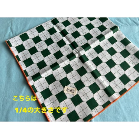 ☆Handmade☆【香港 / GREEN BITCH】＜おすすめ！！＞手作「緣田」 大判ハンカチ・FUROSHIKI   #2121811N