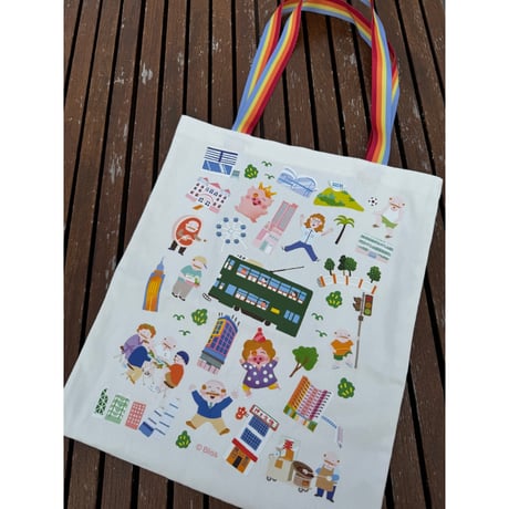 ＜リクエスト予約販売＞【香港☆香港電車】120th紀念☆麥兜　TOTE BAG  /  叮叮×Mcdull 布袋  #R409091R