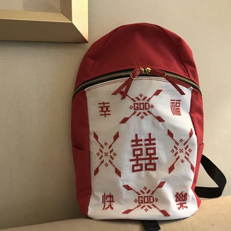 【香港☆G.O.D.】「幸福快樂」リュック  / かなり可愛いです！ Double Happiness Backpack