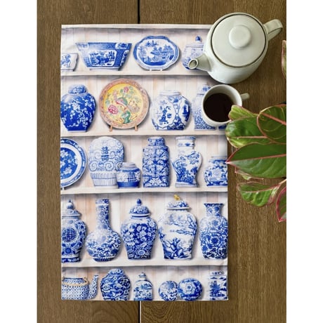 🉐＜予約商品＞手描き水彩画☆【香港 ☆ Bymamalaterre】「🉐３種類＋New1種類」 ＜Tea Towel＞  /　#R602264S